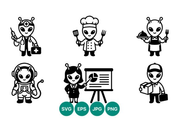 Alien Characters Medical Chef Waiter