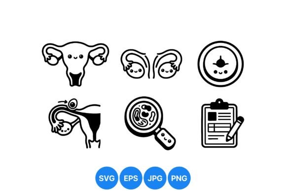 Cute Reproductive System Icons