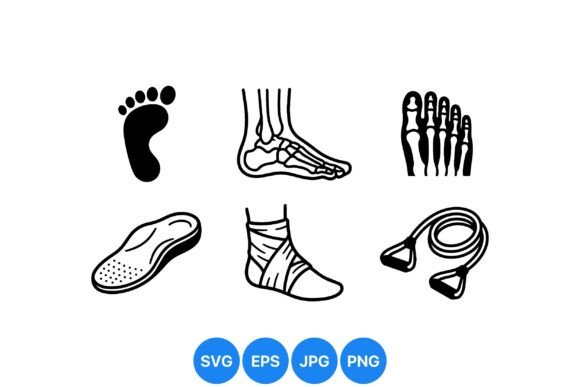 Foot Anatomy and Care Clipart