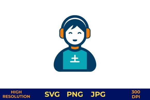 Healthcare Worker with Headset Icon