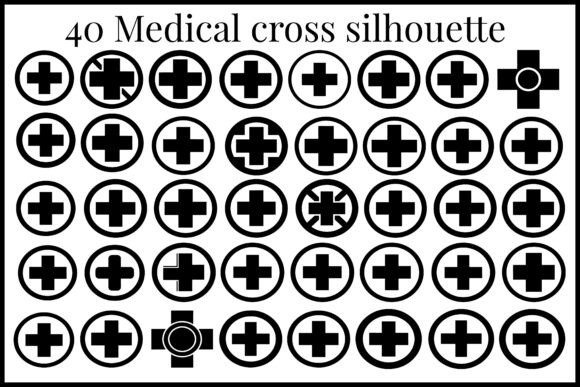 Medical Cross Icon Silhouette Vector