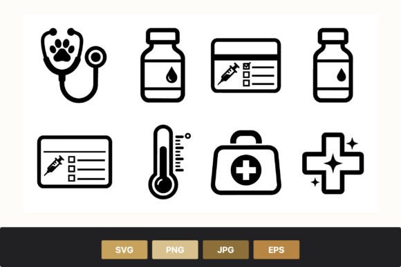 Medical Veterinary Icons Set