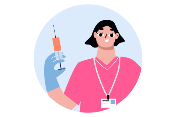 Nurse Round Avatar: Color Hospital Worke