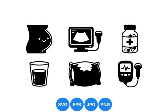 Pregnancy Health Icon Set
